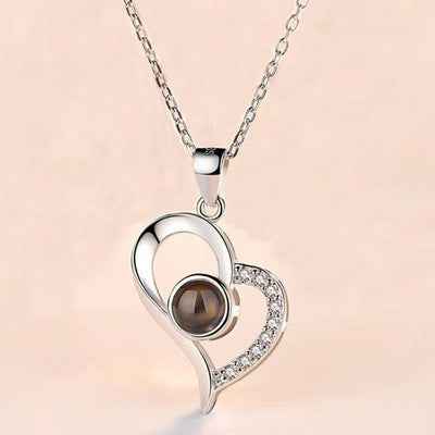 Metal Rose Jewelry Gift Box Necklace