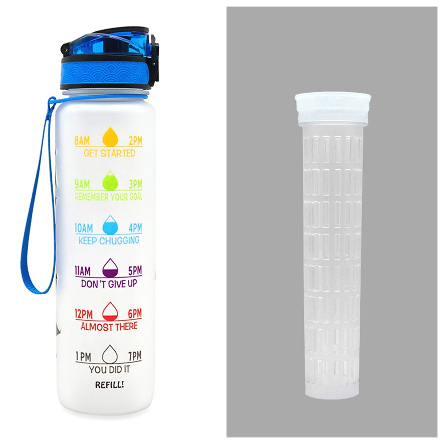 1L Motivational Water Bottle with Time Marker for Hydration Success - Mallora Shop