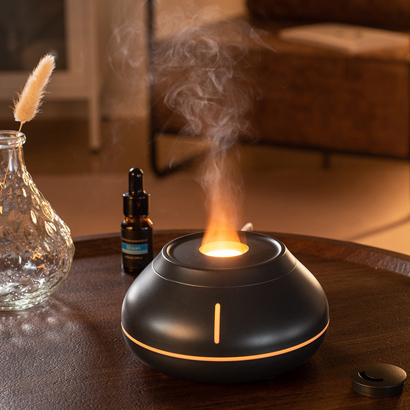 New Humidifier Colorful Simulation Flame Aroma Diffuser Desktop Creativity Humidifier For Home Room