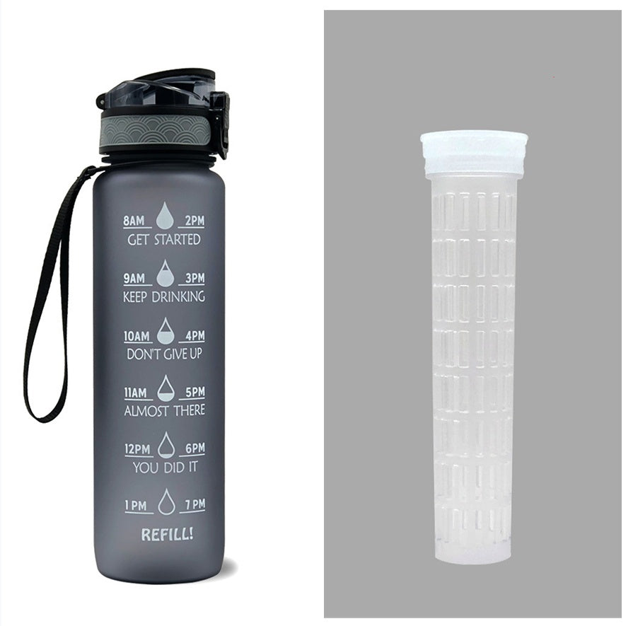 1L Motivational Water Bottle with Time Marker for Hydration Success - Mallora Shop