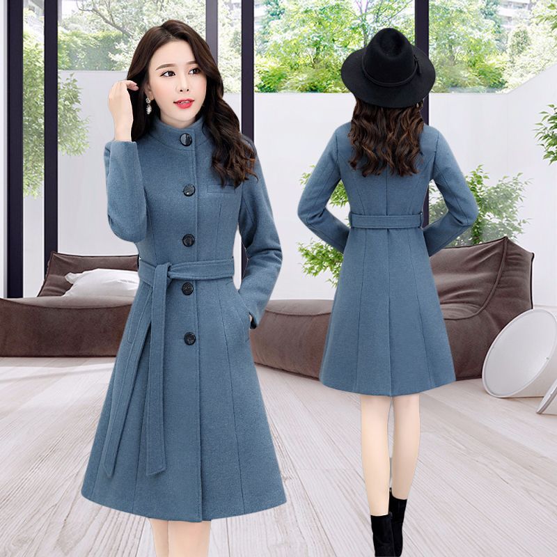 Fashion Slim-fitting Loose Woolen Coat Women