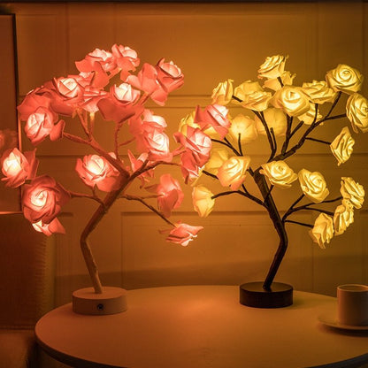 Rose Flower Lamp - USB Battery Operated LED Table Lamp