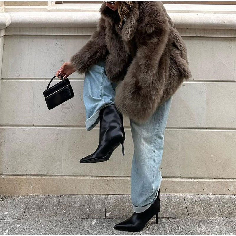 Plush Fur Coat Fashion Casual And Comfortable Eye-catching Warm