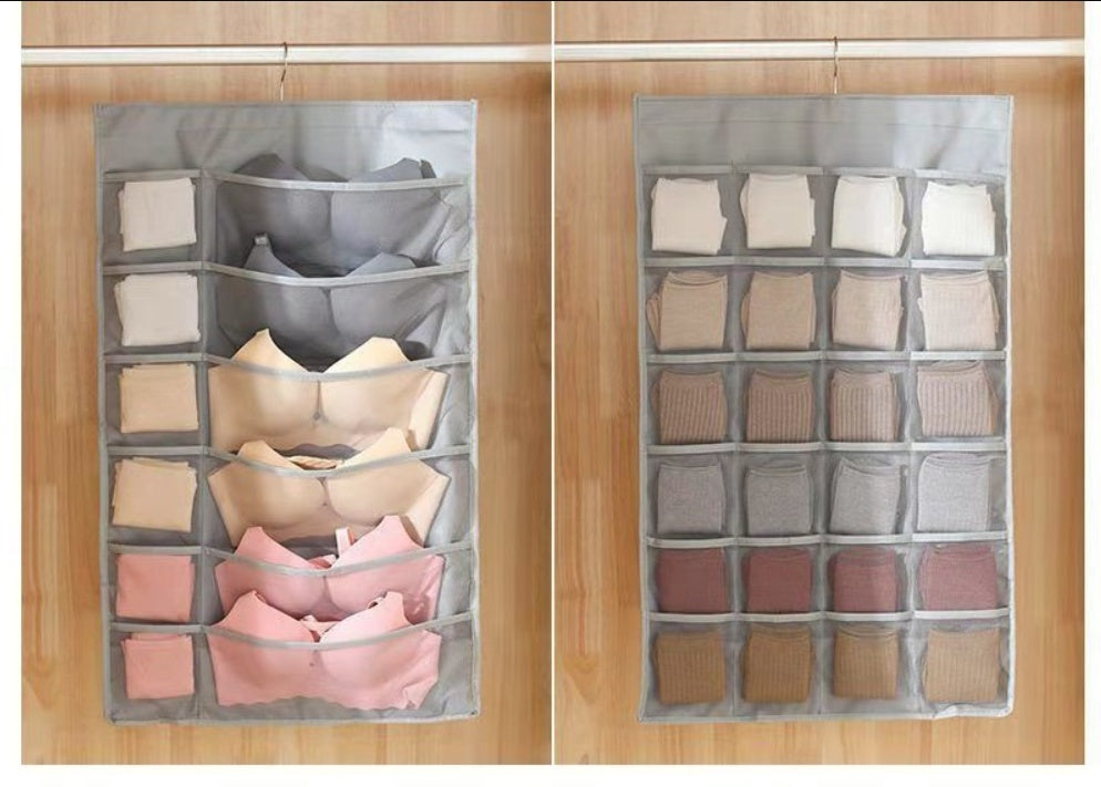 Double-Sided Hanging Bag for Underwear Storage