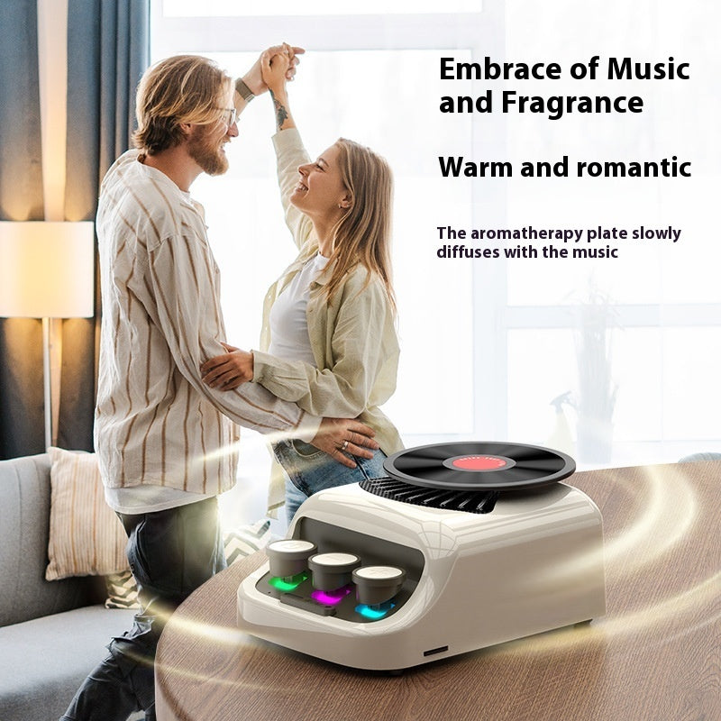 Aromatherapy Bluetooth Speaker Mini Retro CD Ambience Light