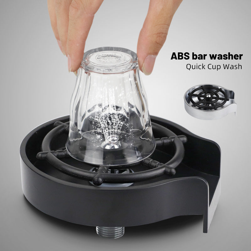 Bar Counter Cup Washer Sink with High-pressure Spray Faucet