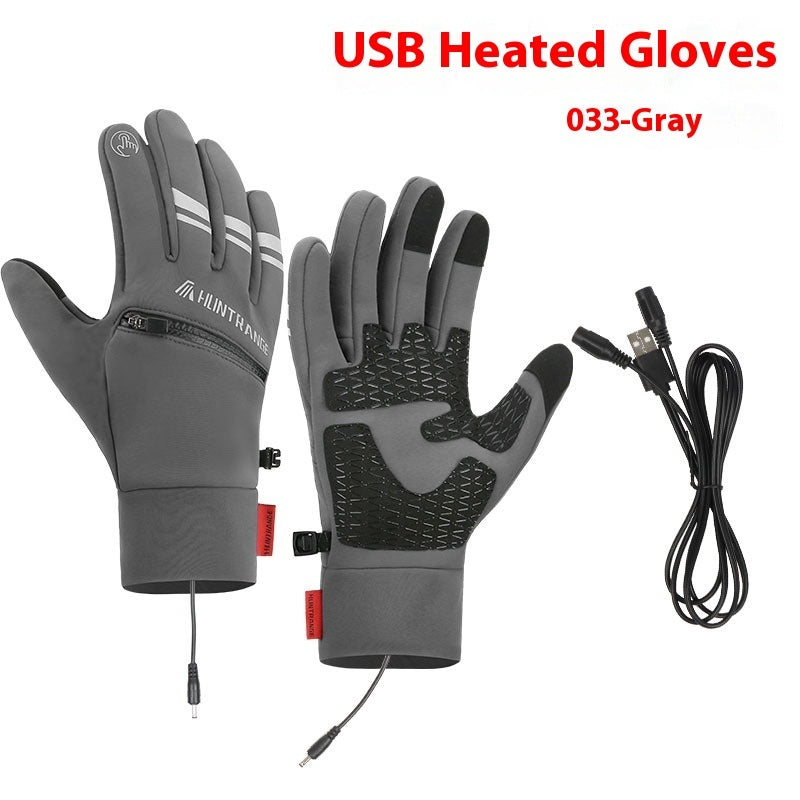 USB Electric Heating Heating Gloves Winter Outdoors Sports Skiing Warm Waterproof Non-slip