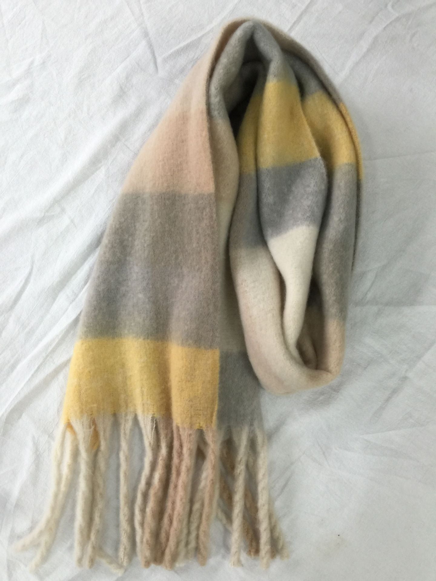 Women's Autumn Colorful Striped Warm Cashmere Plaid Scarf