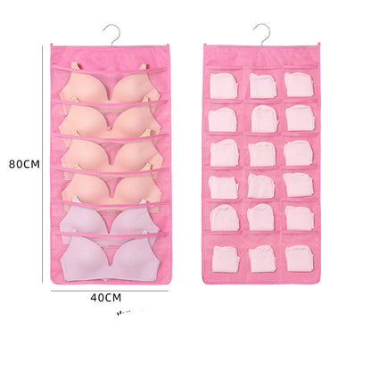 Double-Sided Hanging Bag for Underwear Storage