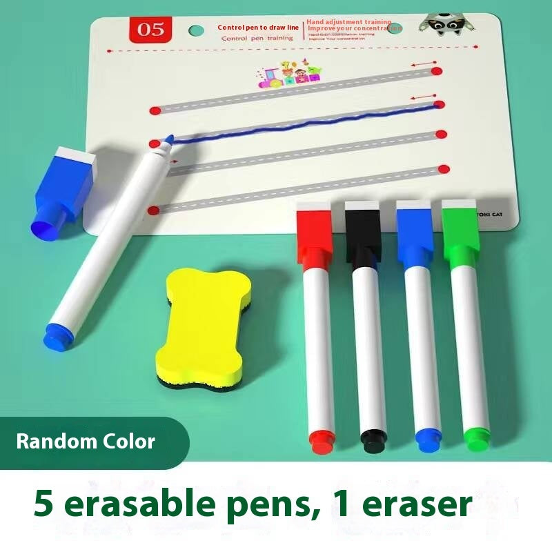 Pen Control Training Kindergarten Children Erasable Early Education Introduction Basic Practice Card