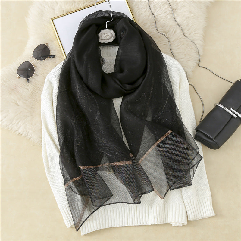 New Style Silk Casual Silk Scarf Women