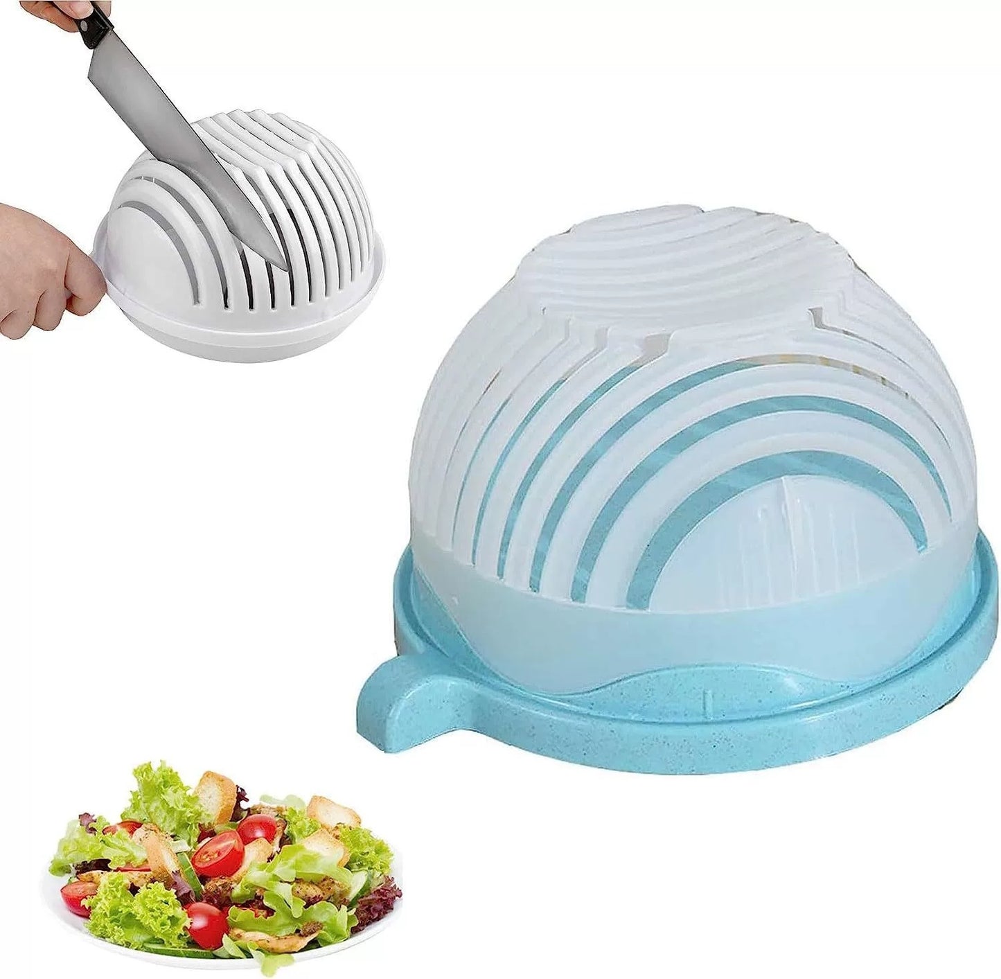 Creative Salad Cutter Bowl - The Ultimate Easy Fruit & Vegetable Chopper - Mallora Shop