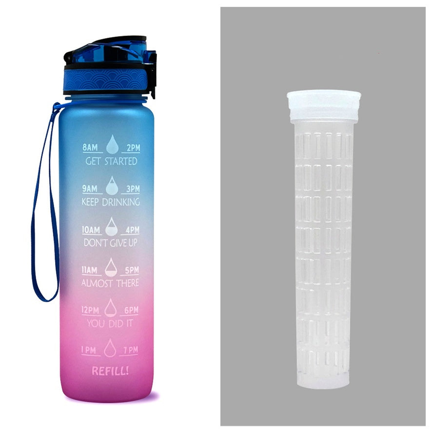 1L Motivational Water Bottle with Time Marker for Hydration Success - Mallora Shop