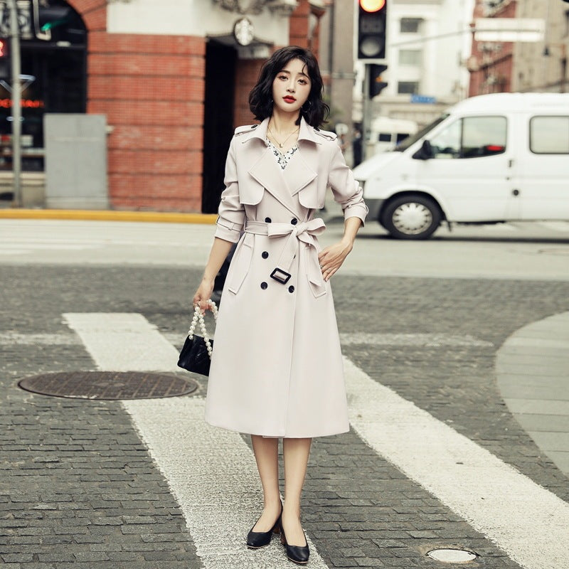 Fashion Mid-length Trench Coat Women's Clothing