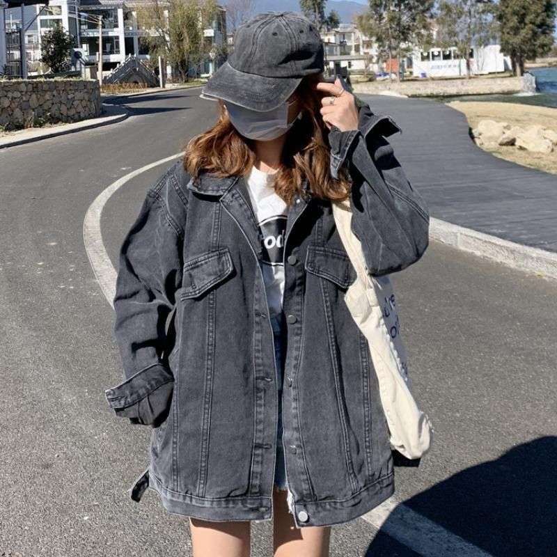 Women Denim Loose Korean Style Casual Jacket