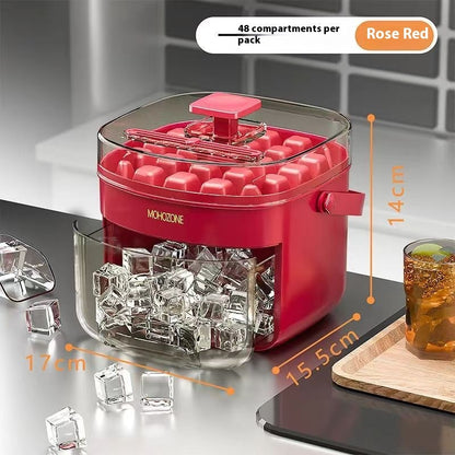 Press-type Portable Ice Tray - Large Capacity Ice Bucket