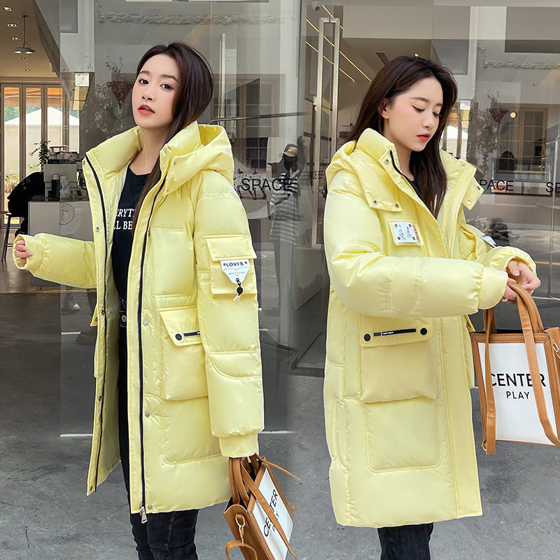 Women Candy-colored Down Cotton-padded Jacket