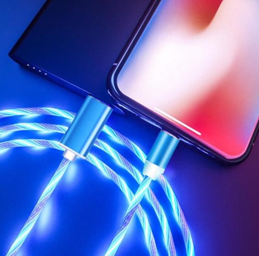 Flowing Light Magnetic Data Line Cable for Effortless Charging
