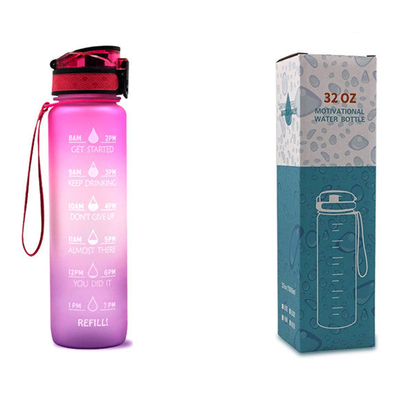 1L Motivational Water Bottle with Time Marker for Hydration Success - Mallora Shop