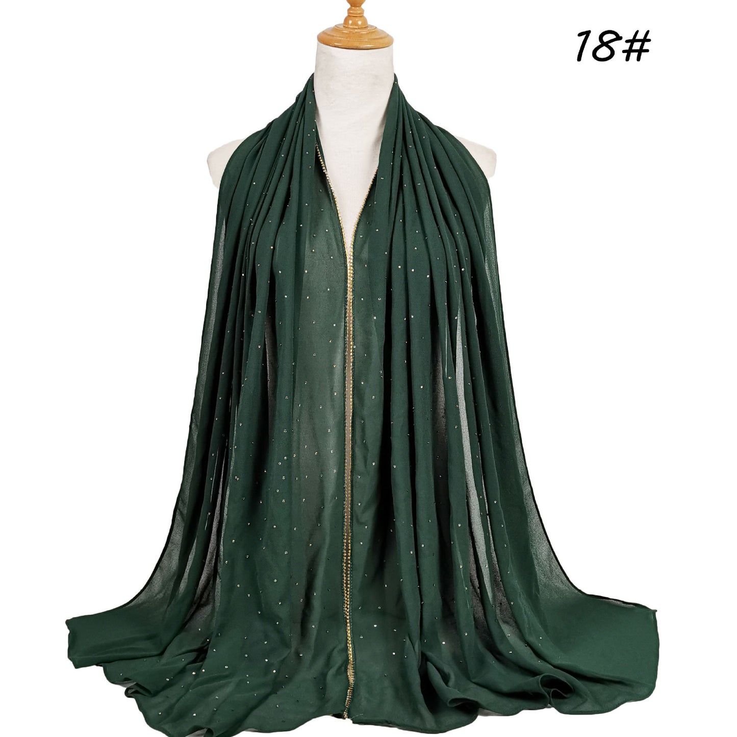 Chain Pearl Chiffon Hui Hood