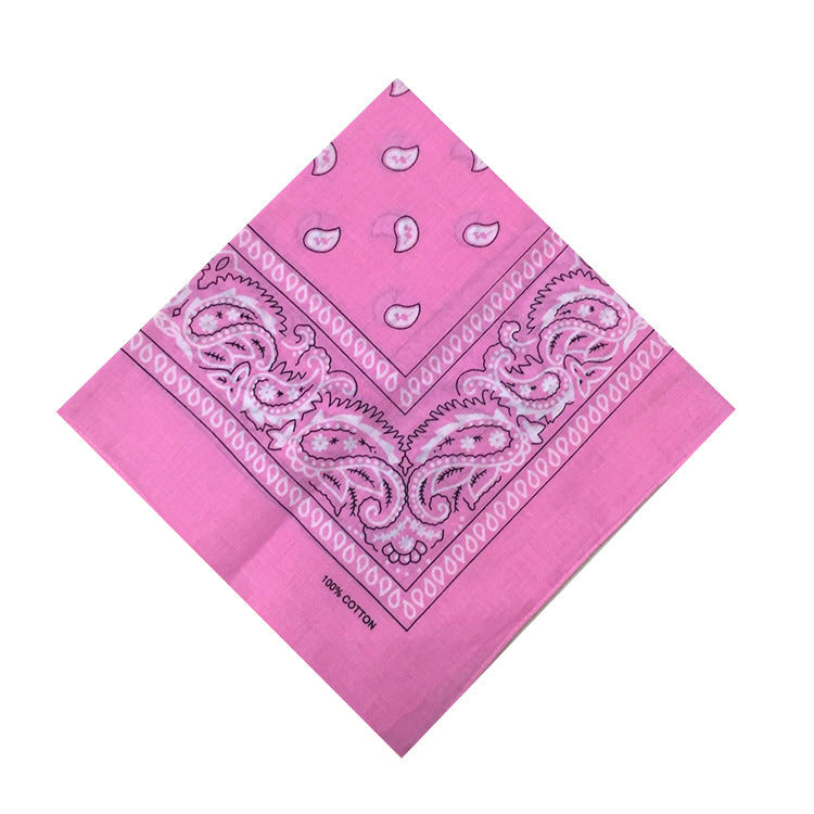 55cm Cotton Cashew Flower Square Scarf Printed Bandanna