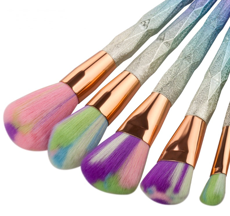 7 Pieces Diamond Makeup Brush Set for Flawless Beauty Application