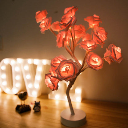 Rose Flower Lamp - USB Battery Operated LED Table Lamp