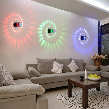 Modern LED Spiral Wall Lamp for Contemporary Spaces