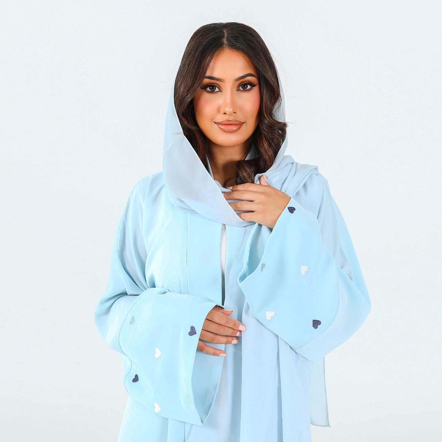 Dubai Love Embroidered Elegant Cardigan Robe