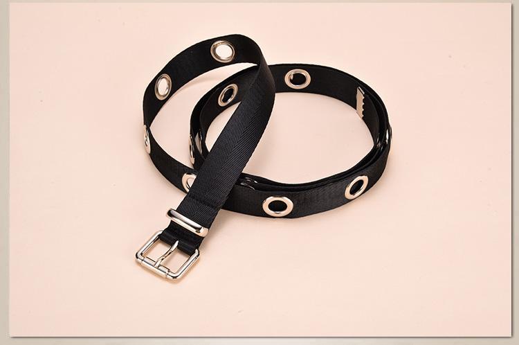 Ladies Fashion Pin Buckle Multicolor Woven Belt