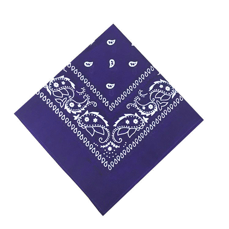 55cm Cotton Cashew Flower Square Scarf Printed Bandanna