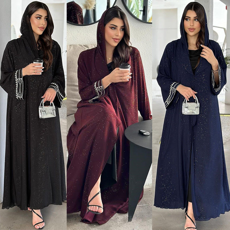 Muslim Modest Women's Arab Abaya Cardigan Robe