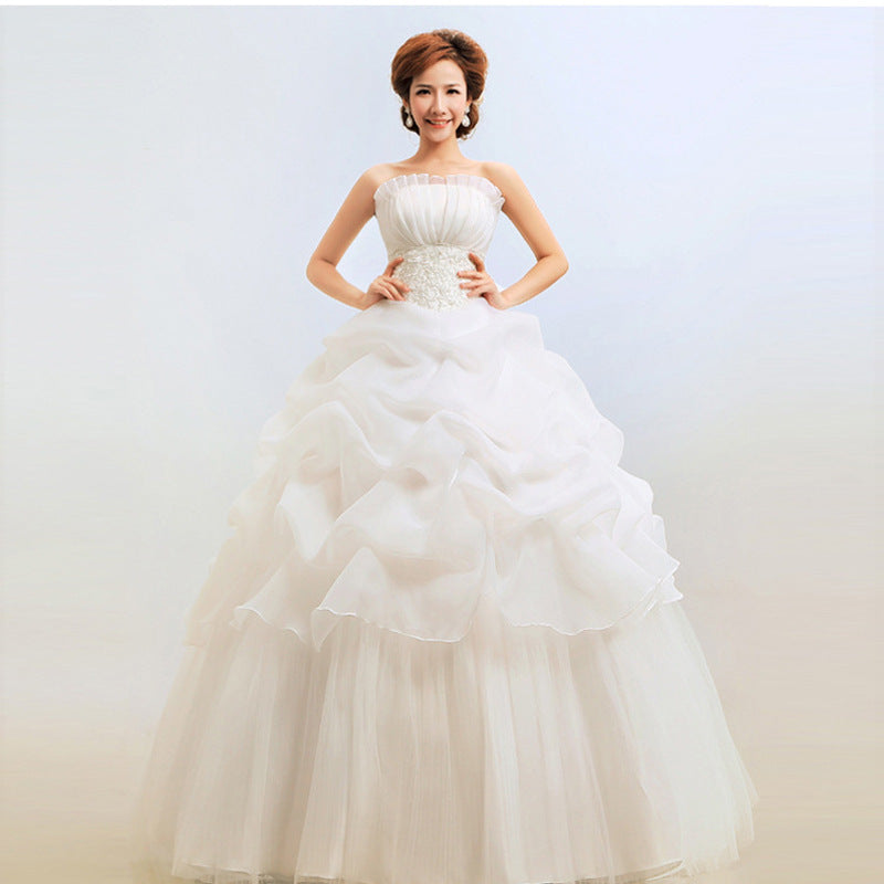 Bustier Korean Princess Style Wedding Dress