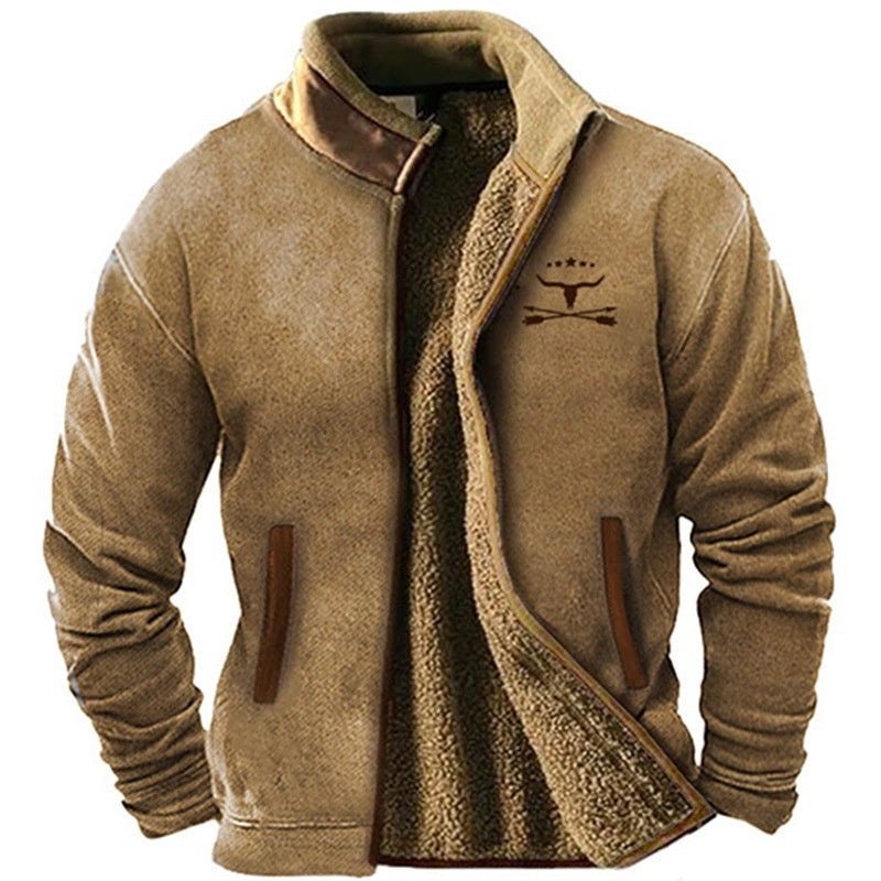 New Men's Cotton Clothes Fleece Jacket Coat Fashion Trend