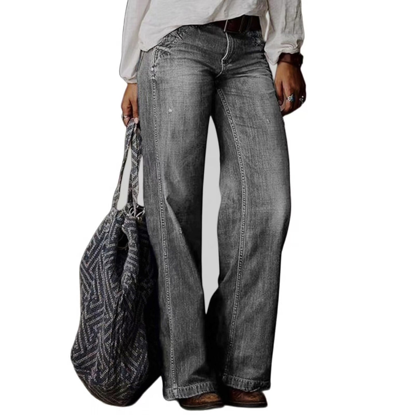 Pocket Casual Fashion Straight-Leg Jeans