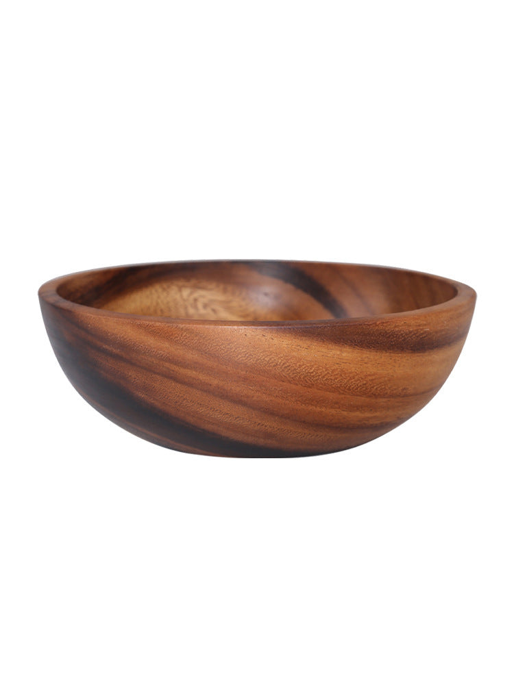 Natural Wooden Bowl - Handcrafted Fruit & Salad Bowl - Mallora Shop