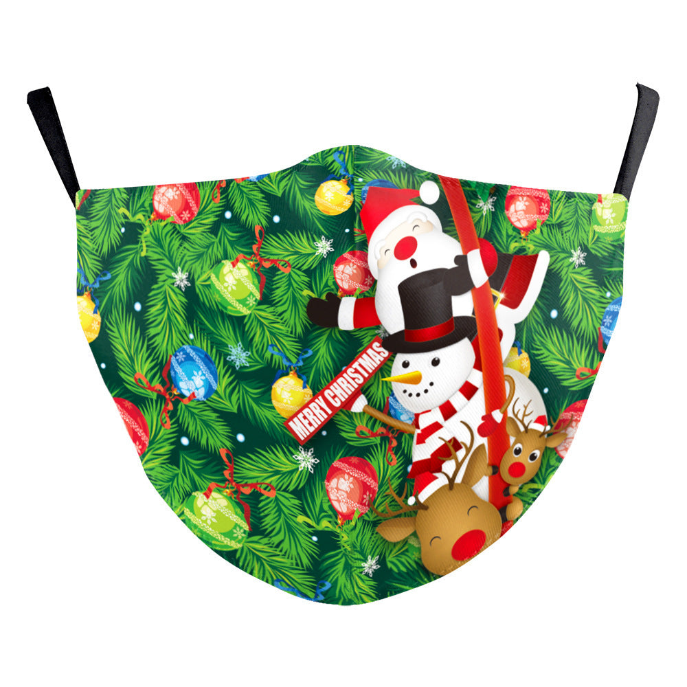 Christmas Funny Digital Printing Double-layer Dust Mask