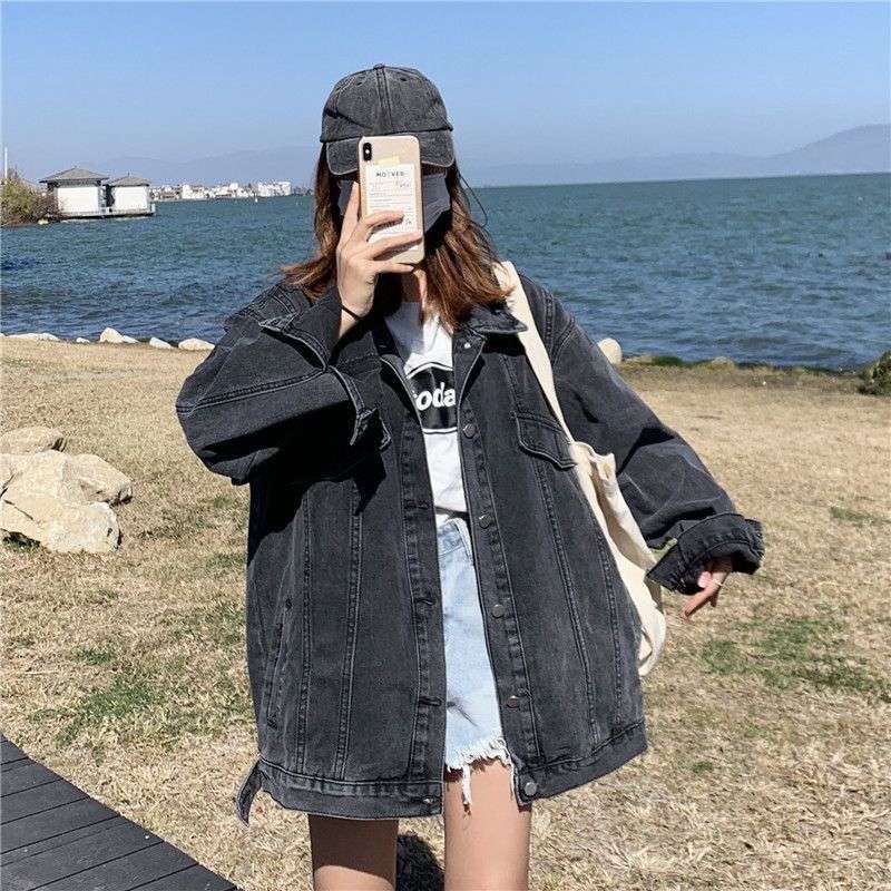 Women Denim Loose Korean Style Casual Jacket