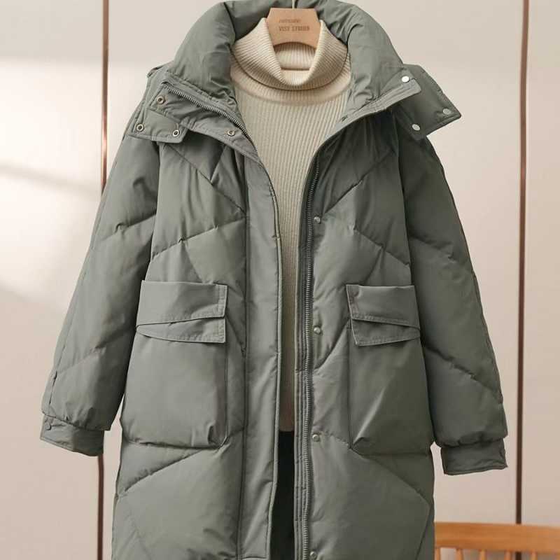 Women Mid-length Cotton-padded Coat Thickened Warm Plus Size Coat