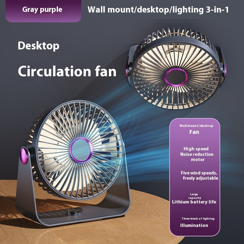 Clip Fan USB Lighting Desktop Fan Portable