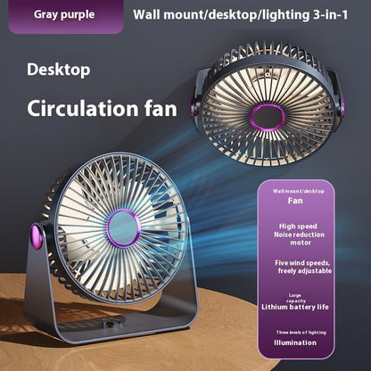 Clip Fan USB Lighting Desktop Fan Portable