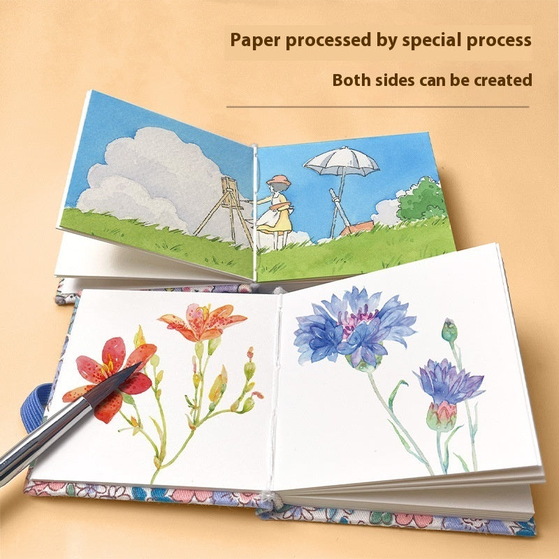 Sketch Carrying Travel Portable Good-looking Journal Book Feile Bird Fabric Mini Watercolor