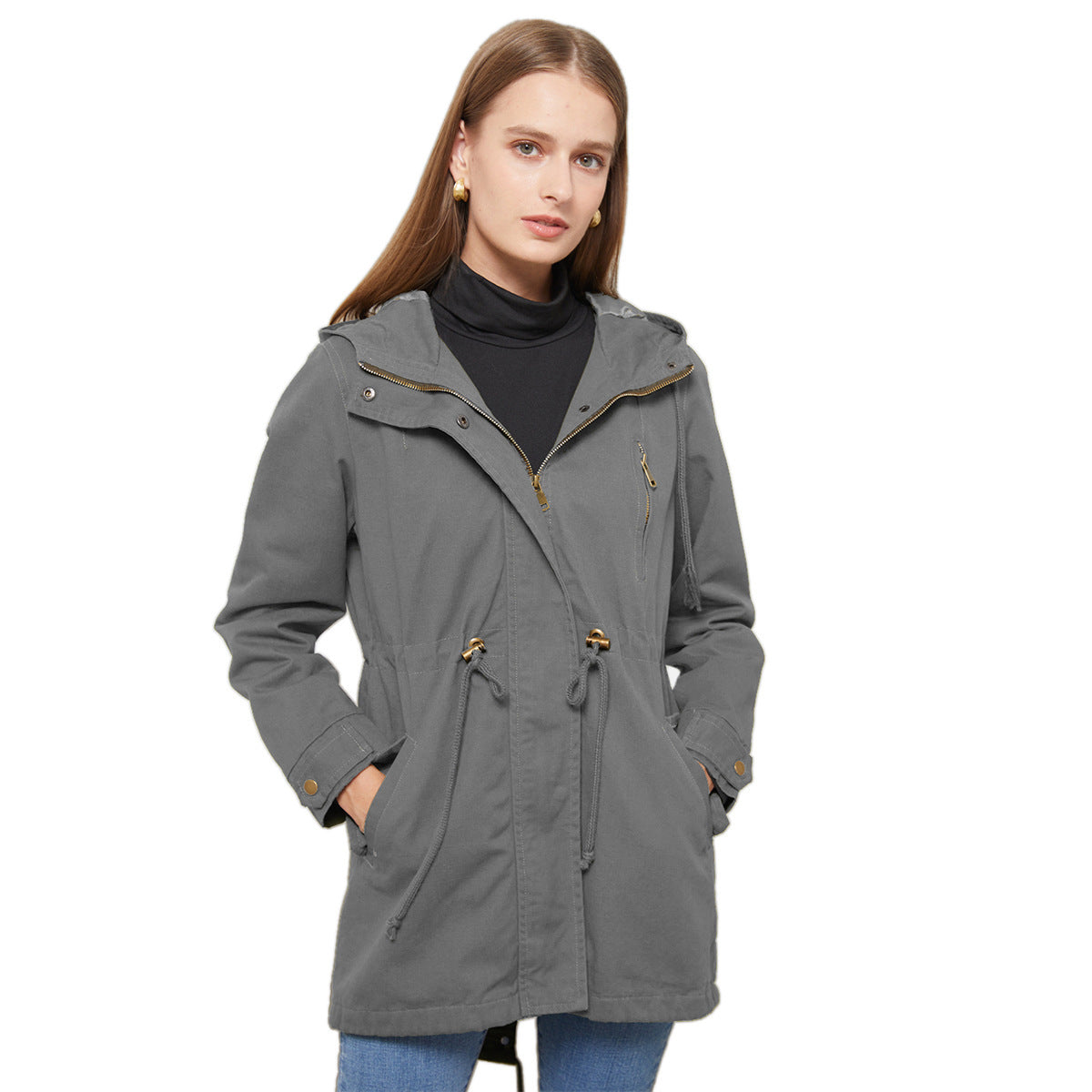 Women Cotton Anorak Spring And Autumn Coat