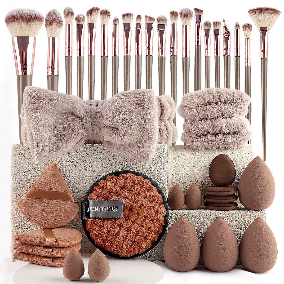 60pcs  Beauty Tools Major Combination Suit Face Wash Makeup Full Set