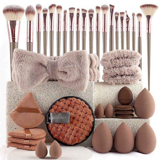 60pcs  Beauty Tools Major Combination Suit Face Wash Makeup Full Set