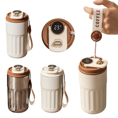 Smart Digital Thermal Bottle - 450ml Insulated Coffee Mug