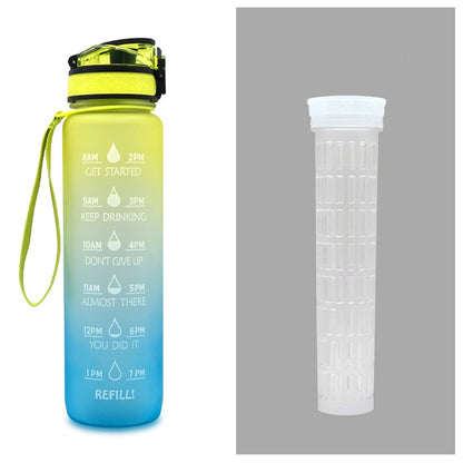 1L Motivational Water Bottle with Time Marker for Hydration Success - Mallora Shop