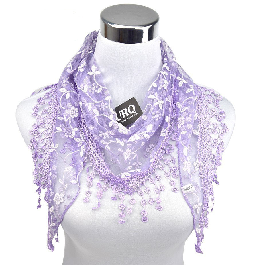 Small Floral Shawl Scarf Ethnic Style Wild Kerchief Gauze