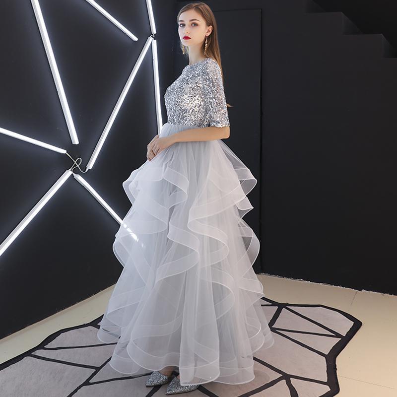 Evening Dress Skirt Women Fashion Banquet French Sequins Long Mori Series