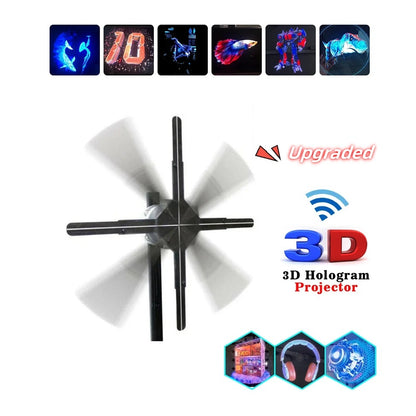 Upgraded Naked Eye 3D Holographic Advertising Machine Fan Screen